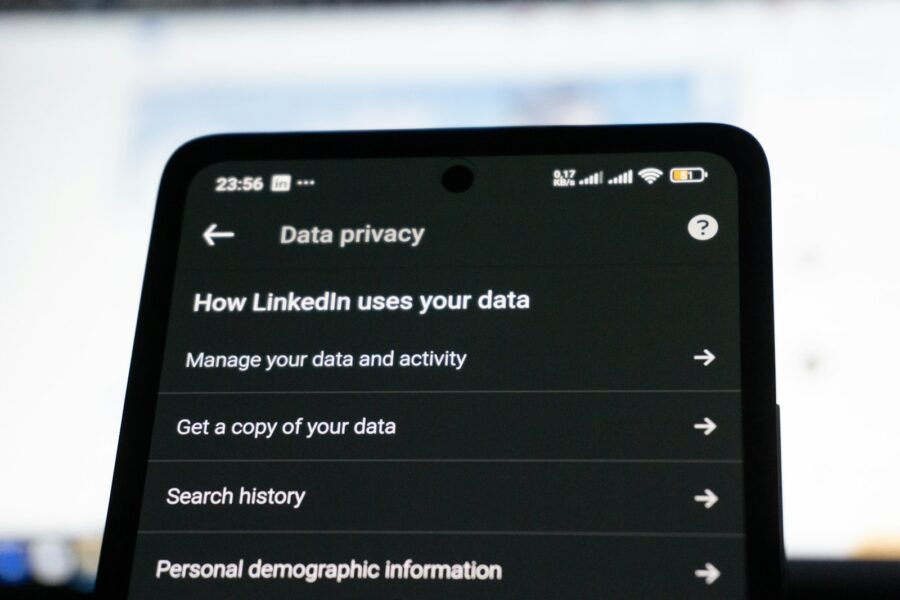 Smartphone privacy settings screen closeup