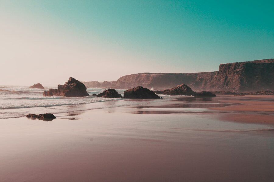 Alentejo coast cliff beach dunes