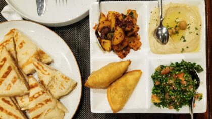 A modern mezze board for weeknights with make-ahead dips and smart shortcuts