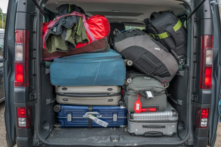 Car trunk reusable grocery bags