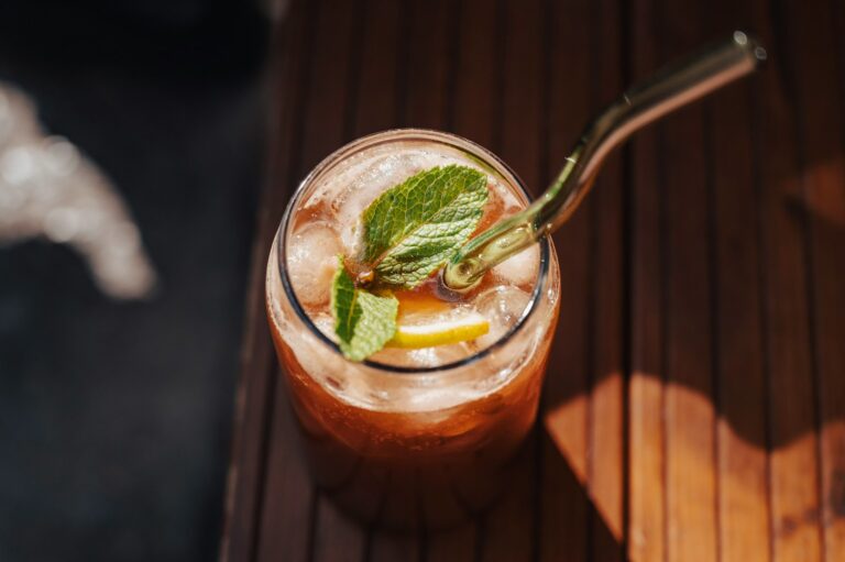 Pitcher iced tea lemon mint