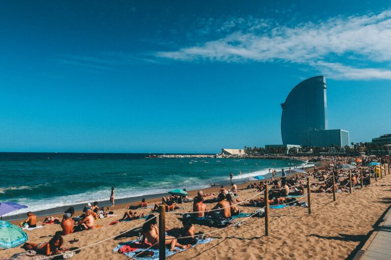 Barceloneta beach towels bags