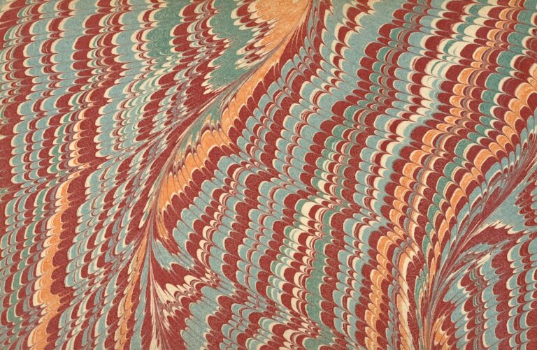 Marbled paper sheets closeup