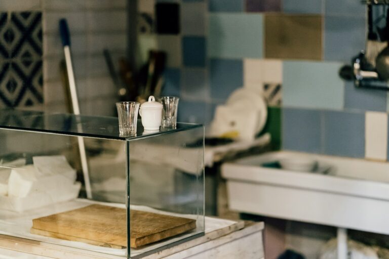 Glass food containers leftovers kitchen counter