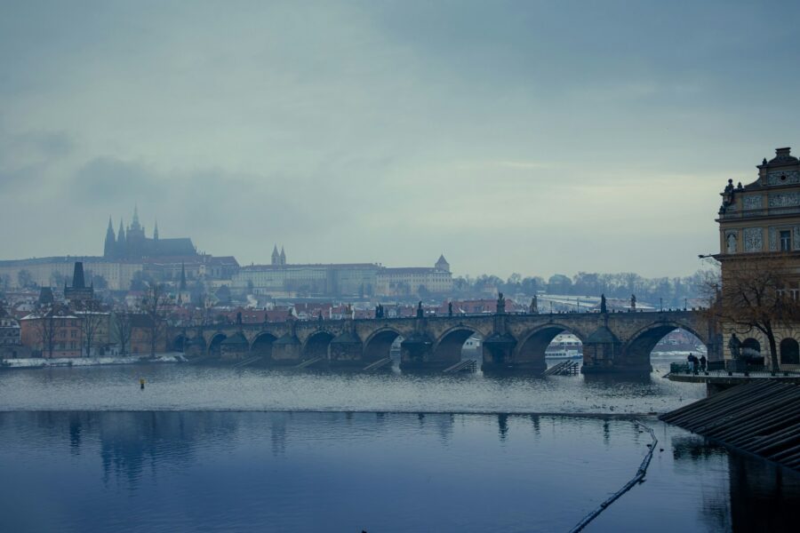 Prague winter snow