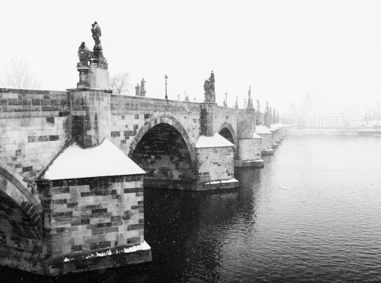 Prague winter snow