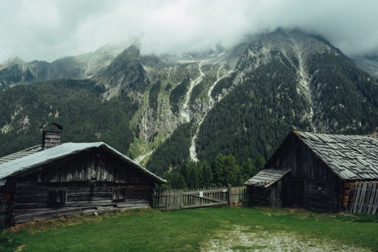 Alpine village wooden