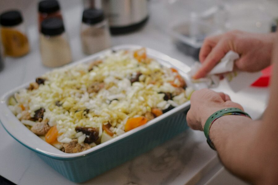 Vegetarian casserole baked