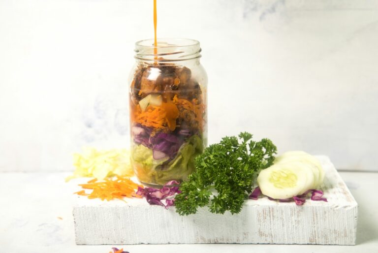 Glass jar salad