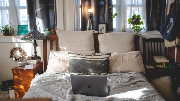 Person reading laptop