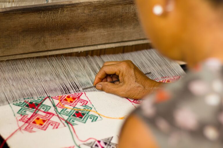 Handloom weaver traditional