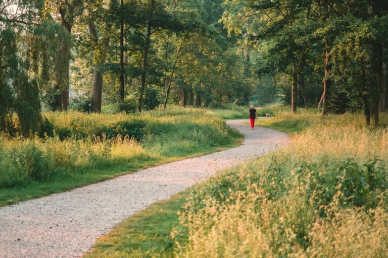 Person walking outdoors