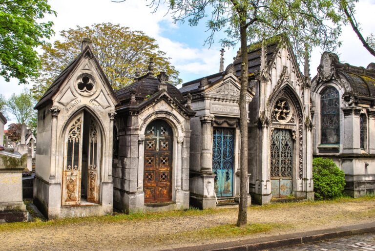 Cemetery architecture stone