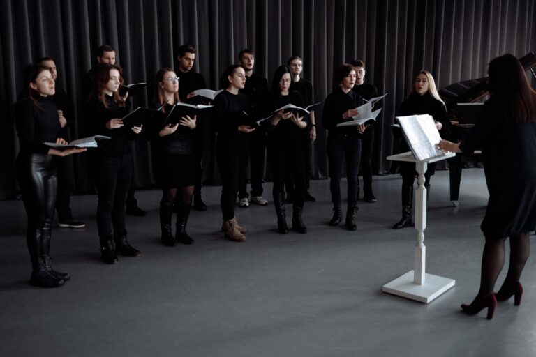 Community choir rehearsal