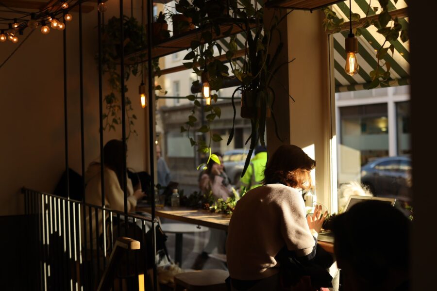 Cozy city cafe