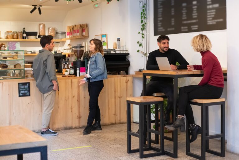 Cozy city cafe