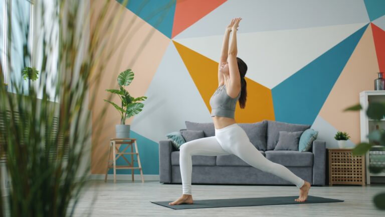 Home workout woman