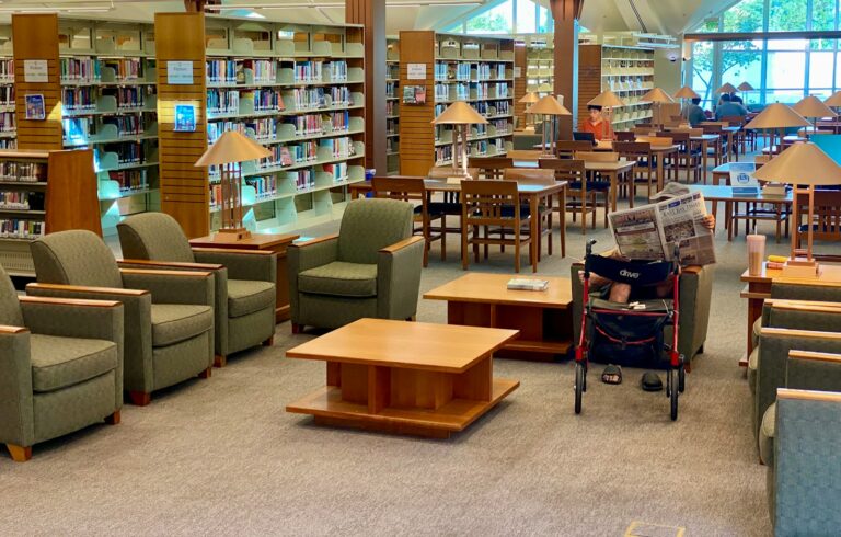 Neighborhood library interior