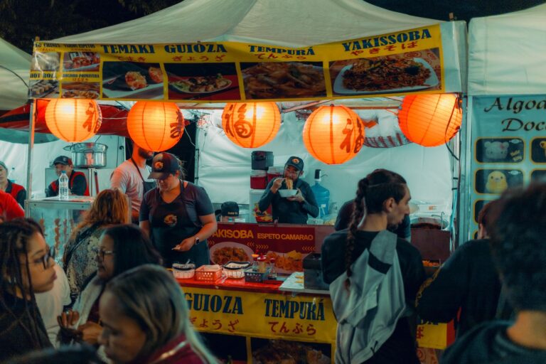 Night market street