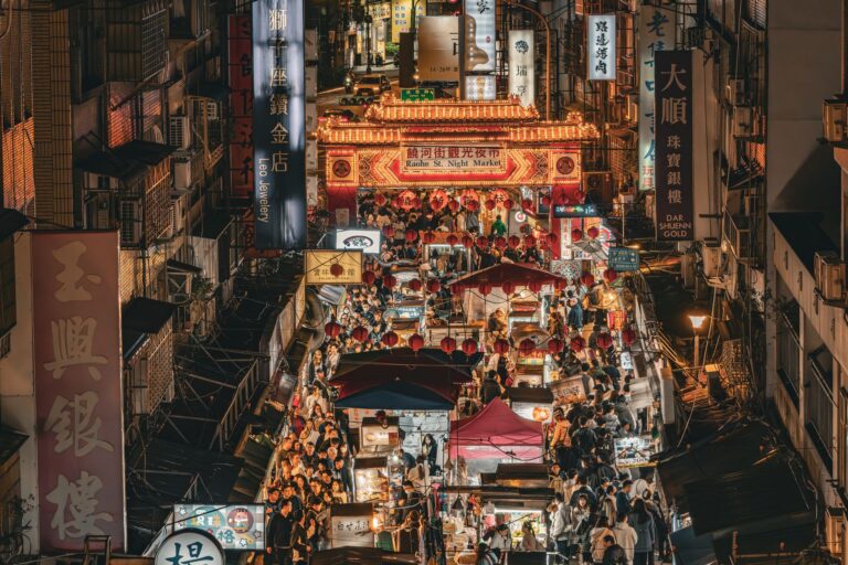 Night market street