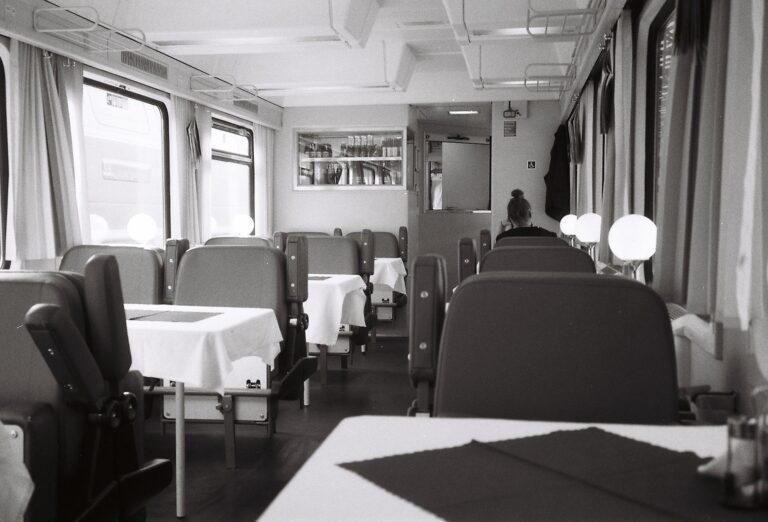 Train dining car table lamp window vintage european