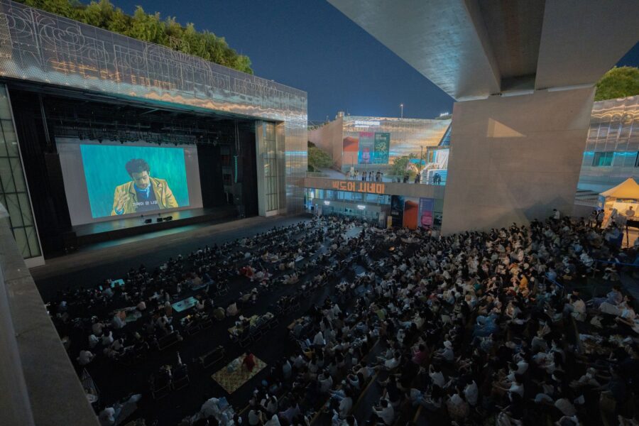 Outdoor cinema night