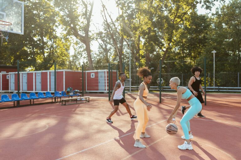Outdoor basketball court