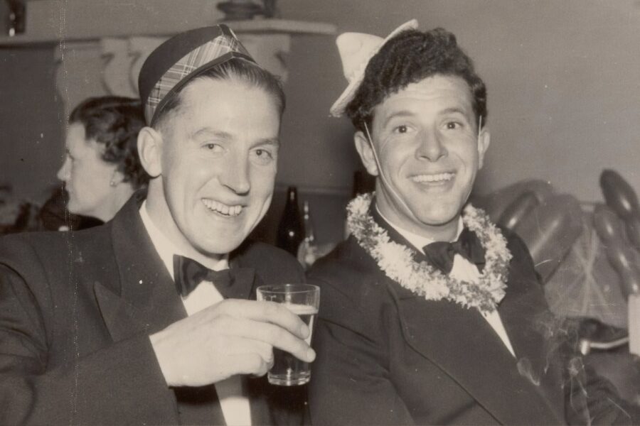 Vintage photo booth friends laughing strip