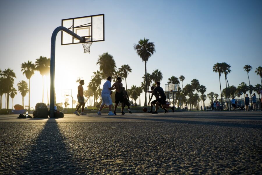 Outdoor basketball court