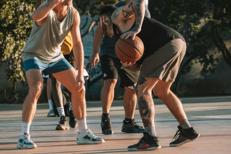 Outdoor basketball court