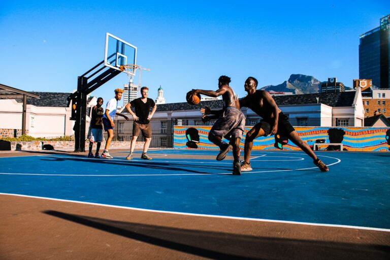 Outdoor basketball court