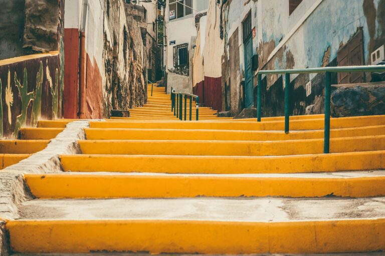Colorful painted public