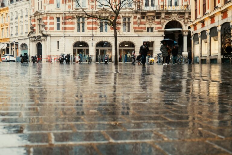 City street rain