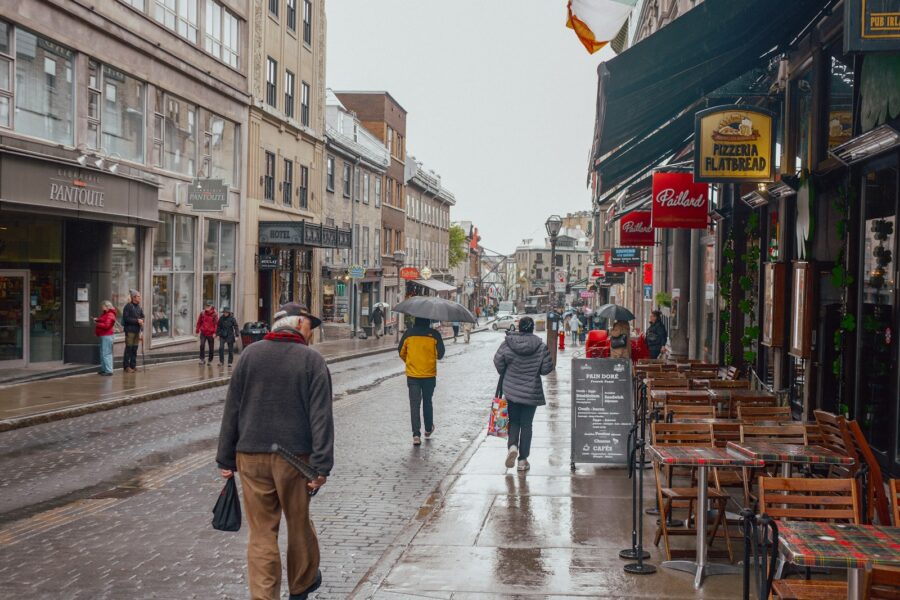 City street rain