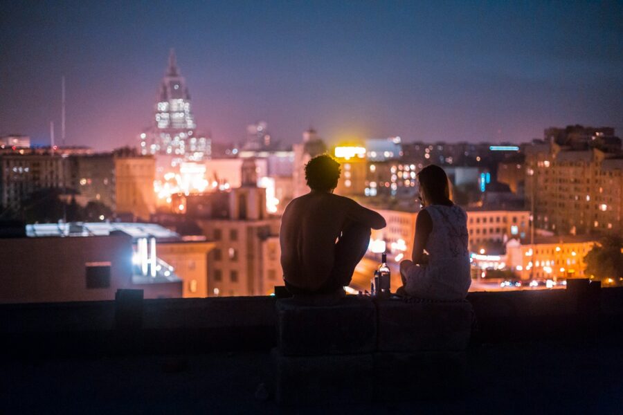 Rooftop cinema night