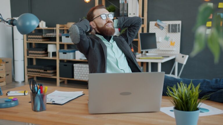 Office worker desk