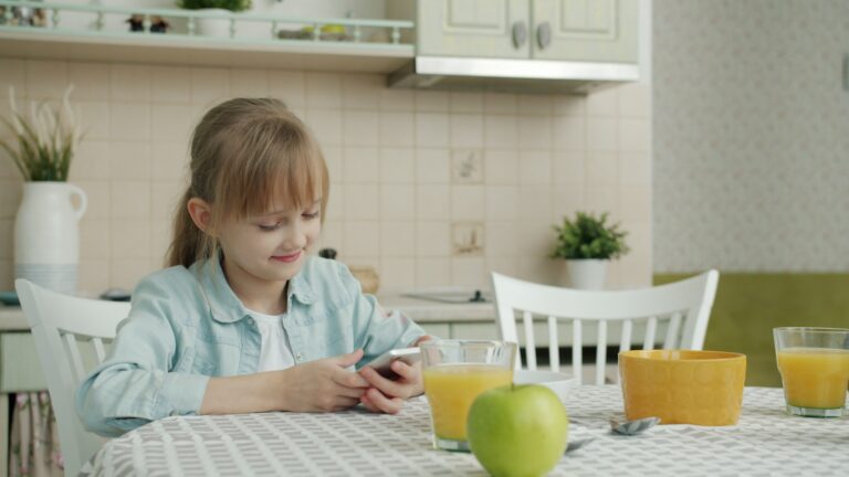 Child using tablet