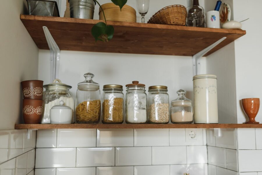Organized kitchen pantry