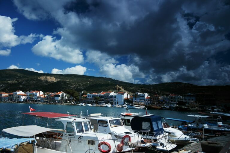 Quiet coastal town