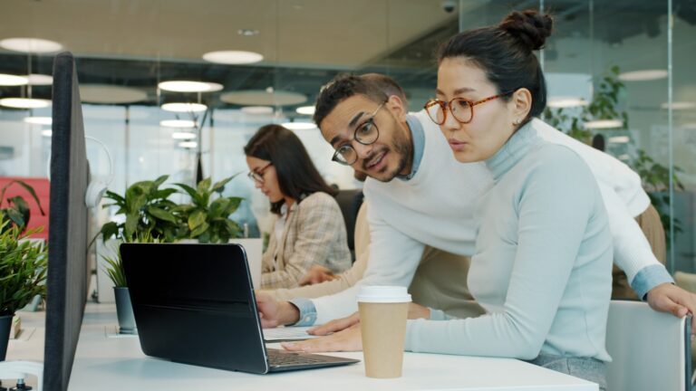 Woman computer glasses