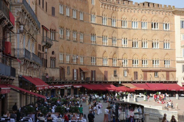 Italian piazza morning