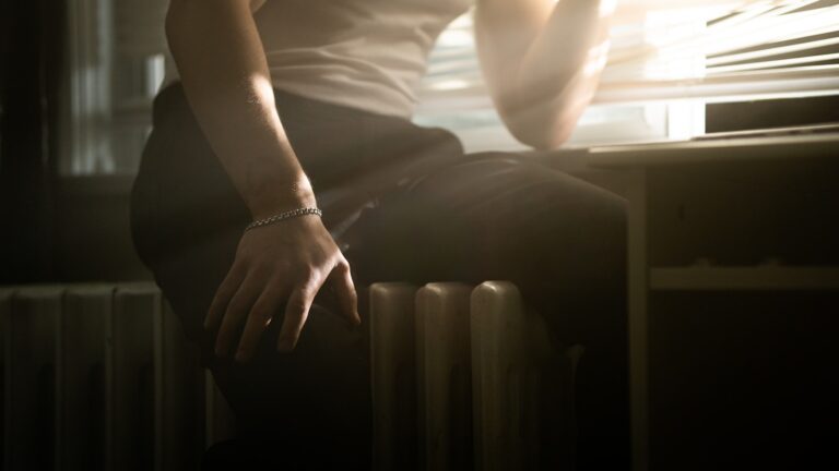 Woman sitting desk