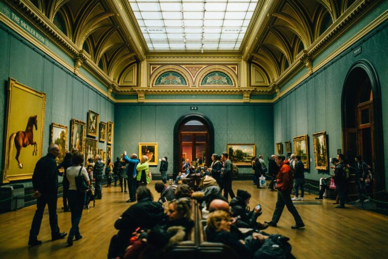 Museum gallery visitors
