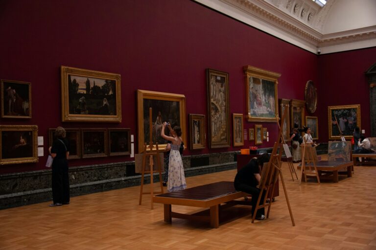Museum gallery visitors