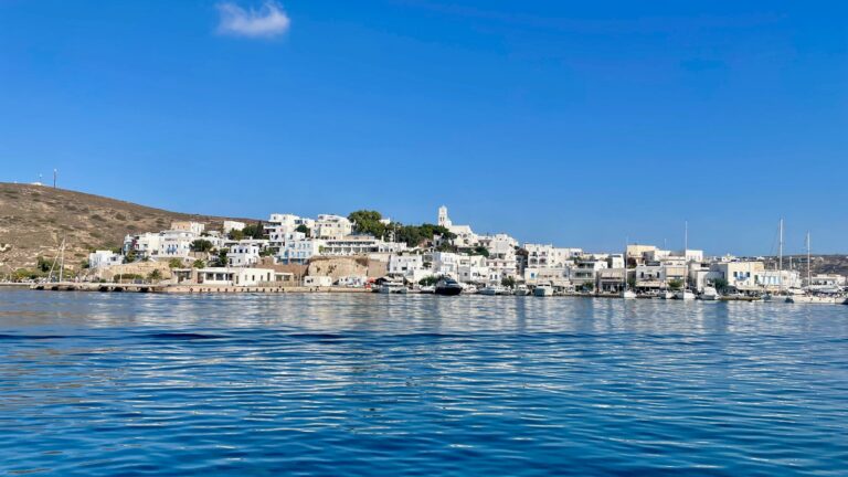 Greek island harbor