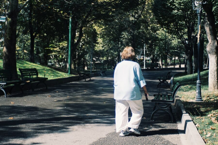 Older adult walking