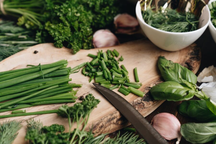 Fresh herbs bunches