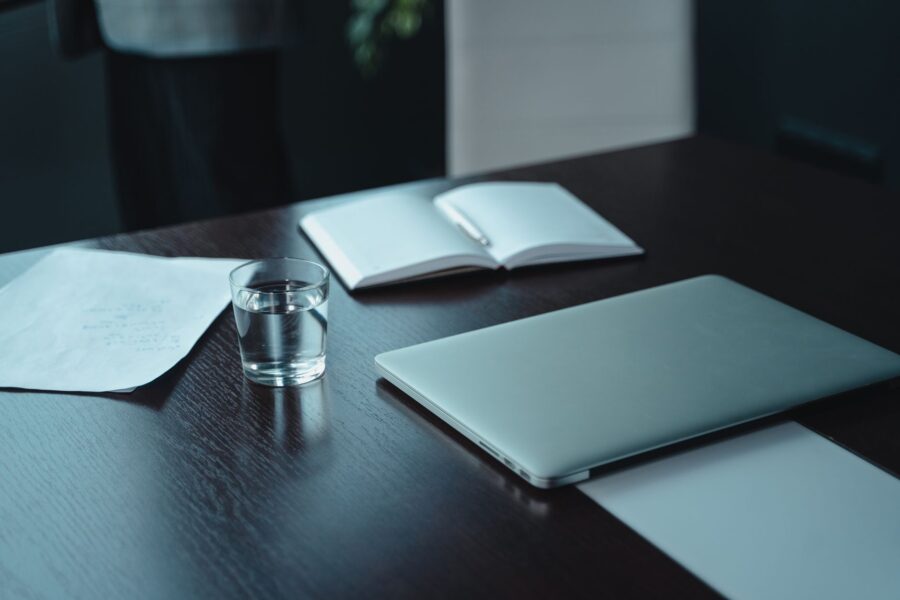 Glass water desk