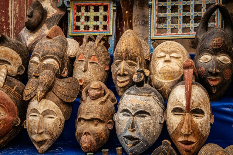 Wooden mask carving