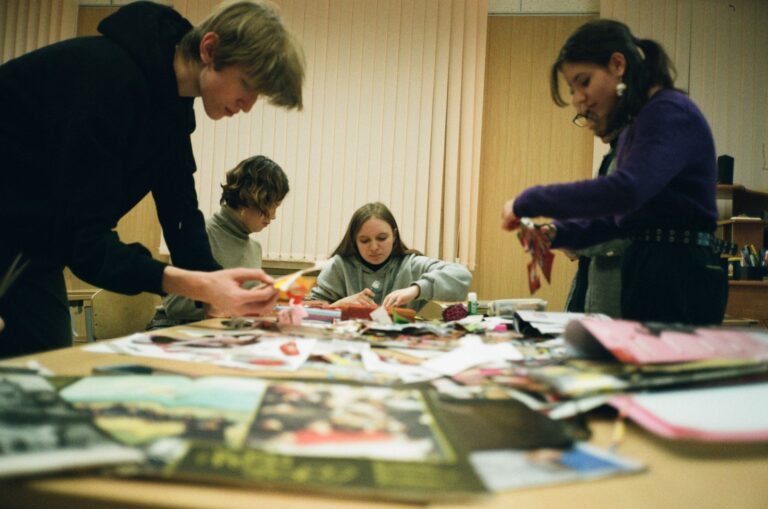 Handmade zine pages